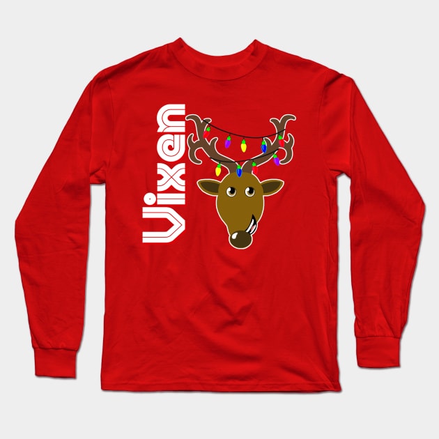 Family Christmas Photo "Vixen" Design Long Sleeve T-Shirt by TonTomDesignz